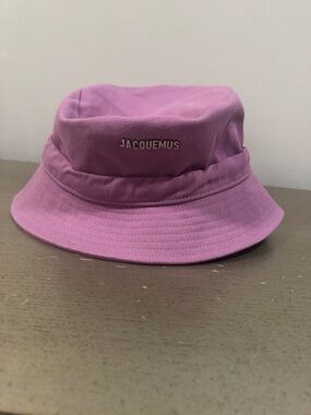 Jacquemus Lilac Bucket Hat with Logo